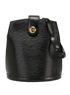 Cluny Bucket Bag, &pound;450, Handbags, Black, Leather, Front view